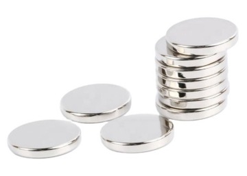 MOCNE MAGNESY NEODYMOWE WALCOWANE 10 SZT 10X2 MM