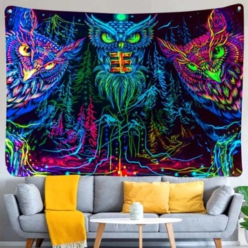 CZESKI MISTYCZNY FLUORESCENCYJNY GOBELIN DO DEKORACJI WNĘTRZ,A3