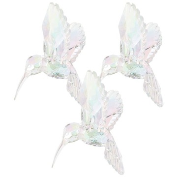 3Pcs Hummingbird Ornament Acrylic Iridescent