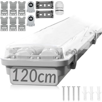 DŁUGA LAMPA GARAŻOWA OPRAWA LINIOWA 120CM GARAŻ LED 230V NATYNK PREMIUM