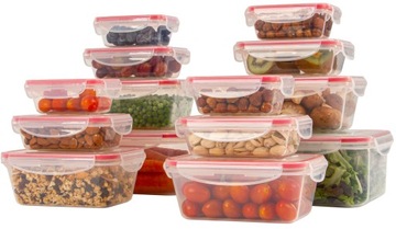ZESTAW POJEMNIKÓW DO PRZECHOWYWANIA ŻYWNOŚCI 14x C