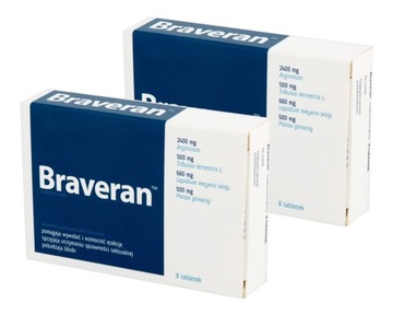 BRAVERAN 2 x 8 T POTENCJA LIBIDO EREKCJA STOSUNEK