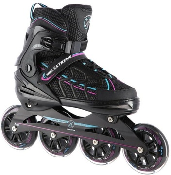 Łyżworolki Nils Extreme NA1128 czarno- fioletowy rozm. L 39-42