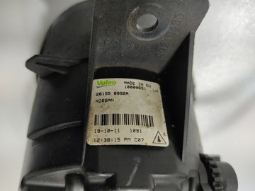 HALOGEN LEVÝ PŘEDNÍ NISSAN QASHQAI I J10 261558992A 2010-2013 FACELIFT