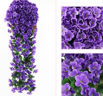 цветочная гирлянда, подвесные фиалки, подвесной цветок