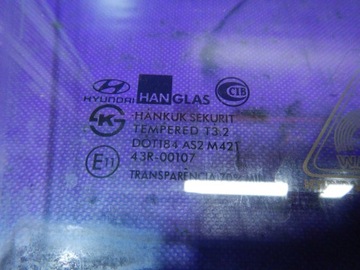 HYUNDAI GETZ HB 3D 3 DVEŘE 02-05 SKLO (OKNO) DVEŘNÍ PRAVÝ PŘEDNÍ PRAVÁ