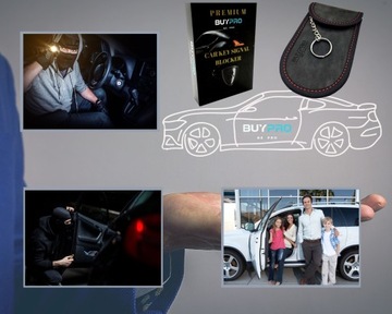Etui na Kluczyk Keyless Klatka Faraday Blokada Sygnału 2x Pokrowiec OCHRONA