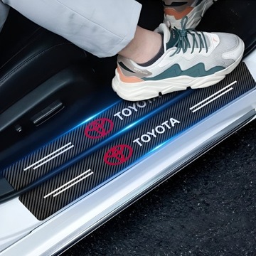 НАКЛЕЙКИ TOYOTA ЗАЩИТНЫЕ КРЫШКИ РАМА ФОЛЬГА 4 ШТ. YARIS COROLLA CHR