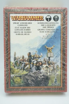 Warhammer Fantasy Battle Dwarf Longbeards Command zestaw 5 figurek metal