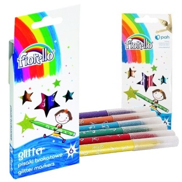 FIORELLO PISAKI MAZAKI BROKATOWE GLITTER 6 kolorów