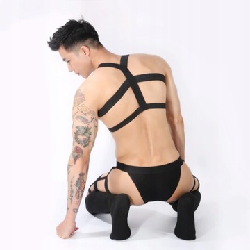 BDSM103 HARNESS, трусики и носки до бедра