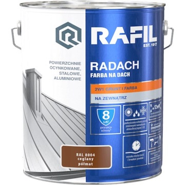 RAFIL RADACH CEGLANY RAL 8004 PÓŁMAT 10L