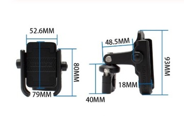 ДЕРЖАТЕЛЬ ДЛЯ МОТОТЕЛЕФОНА 4,5-7 ДЮЙМОВ MOTOWOLF АЛЮМИНИЕВЫЙ