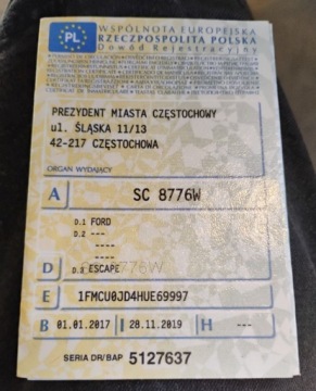 Ford Escape III 2017 Ford Escape 2017r, 1.5 Benzyna. AUTOMAT. Uszkodzony przod. Jezdzi. 1.5, zdjęcie 24