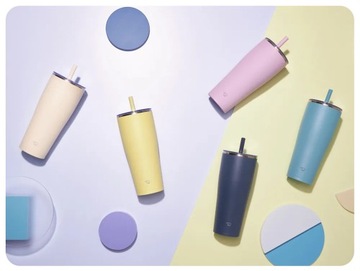 Kubek termiczny z słomką na podróże ZOJIRUSHI SX-HA89H-AM 890 ml Granatowy