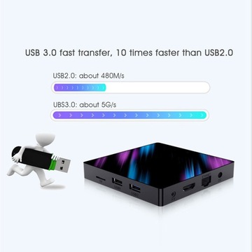 Odtwarzacz internetowy TV Box, podwójny dekoder Wi-Fi bt, sprzęt głosowy