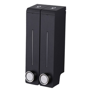 1 настенный дозатор мыла черного цвета.