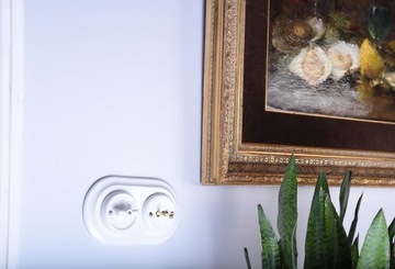 CERAMICZNY WŁĄCZNIK PODTYNKOWY KRZYŻOWY BIAŁY OBROTOWY BEZ RAMKI CWPTKWBR