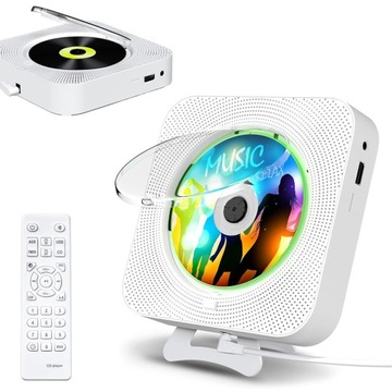 ПОРТАТИВНЫЙ CD-ПЛЕЕР BLUETOOTH ДИНАМИК FM-РАДИО БЕЛЫЙ