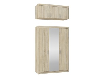 Szafa nad lustro Elena 133x245 półki drązek sonoma