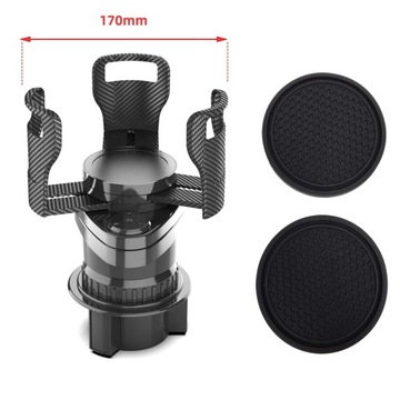 АВТОМОБИЛЬНЫЙ ДЕРЖАТЕЛЬ ДЛЯ НАПИТКОВ И КОФЕ, ПОВОРОТНЫЙ НА 360°, РЕГУЛИРУЕМЫЙ + 2 * КОВРИК