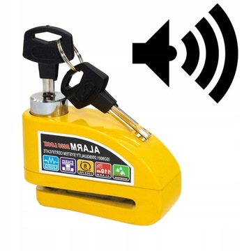 ЗАМОК ТОРМОЗНОГО ДИСКА С СИГНАЛизацией ДЛЯ МОТОЦИКЛОВ И ВЕЛОСИПЕДОВ, ВОДОНЕПРОНИЦАЕМЫЙ