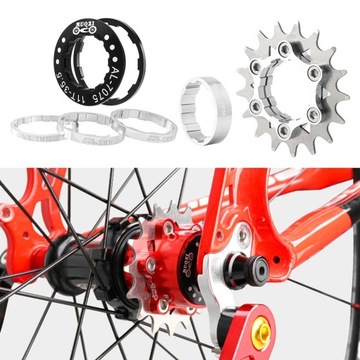 MTB Single Cassette Single Cog Gear 17T Srebrny