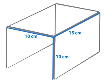 STOJAK PODSTAWKA EKSPOZYTOR STOPIEŃ PLEXI 15/10 cm