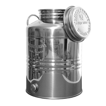 BECZKA ze STALI NIERDZEWNEJ INOX konew bańka 10L na olej wino sok BIMBER