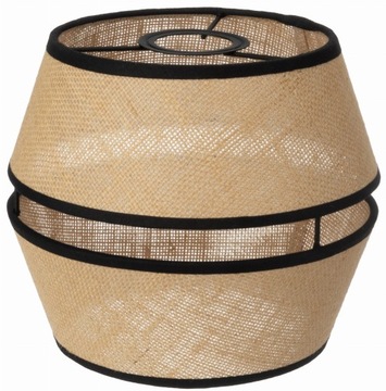 Абажур Ваби-Саби черный, маленький, из джутовой ткани.