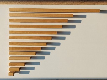 Uchwyt meblowy drewniany, Dębowy ELKA dł. 128mm roz. 96mm PRODUKT POLSKI