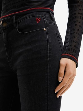 DESIGUAL spodnie jeansy SKINNY XXXL 46 ALBA czerń