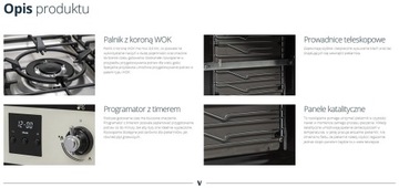 VESTFROST ZESTAW RETRO LODÓWKA KUCHNIA OKAP +SMEG