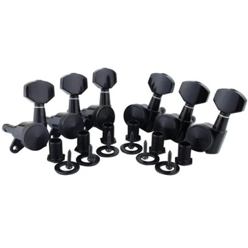 6Pcs 6R/6L/3R 3L Guitar Locking Tuners, 1:18 Lock String Tuning Key Pegs