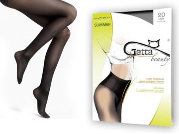 GATTA, Beauty Body Shaper, rajstopy modelujące sylwetkę, 20 DEN, Nero,  rozm. 2-S, 1 para