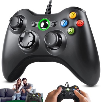 PRZEWODOWY GAMEPAD DO XBOX 360 / Slim, PC Windows 7/8/10 USB 2m ZAMIENNIK