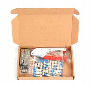 Компрессионные клещи + 20 штекеров Cabelcon RG-6 F