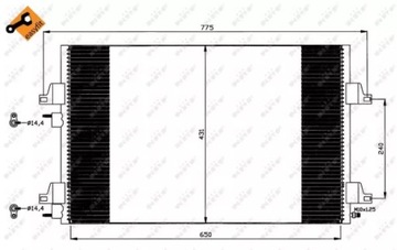 NRF CHLADIČ KLIMATIZACE ESPACE III IV KONDENZÁTOR