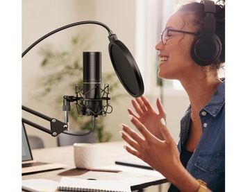 НАБОР КОНДЕНСАТОРНОГО USB-МИКРОФОНА TONOR Q9 + РЕГУЛИРУЕМЫЙ РУЧКА PLUG&PLAY