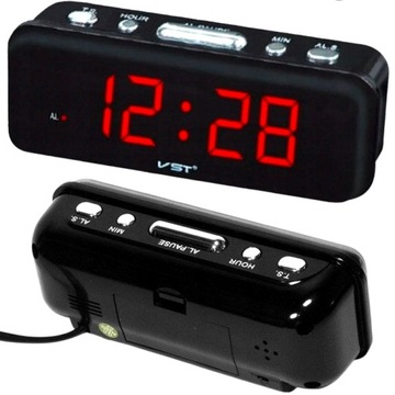 BUDZIK ZEGAR ALARM ELEKTRONICZNY LED VST-738