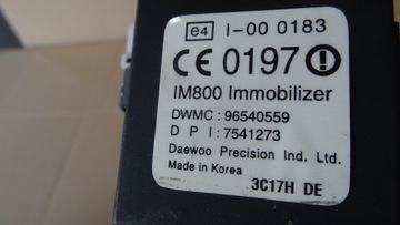 DAEWOO KALOS CHEVROLET AVEO SPÍNACÍ SKŘÍŇKA KLÍČEK 96540559