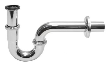 Syfon półsyfon do umywalki rurowy metalowy chrom
