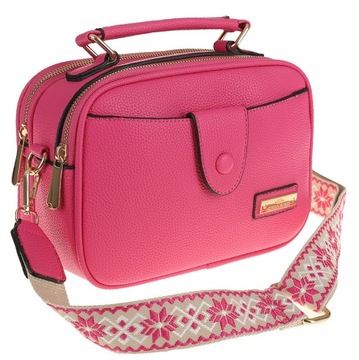 CHARRO Elegancka Torebka Damska kuferek listonoszka CH3078135 Rose red