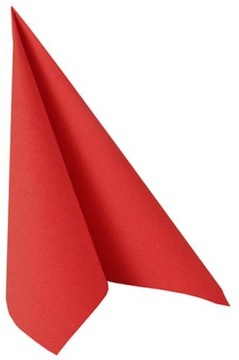 SERWETKI AIRLAID CZERWONE FLIZELINOWE PREMIUM PAPSTAR 40x40cm 50 SZT