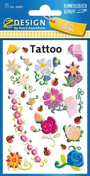 Tatuaże zmywalne Kids Tattoos Kwiaty ZDESIGN