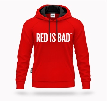 Red is Bad Bluza kangurka KLASYK CZERWONA - L