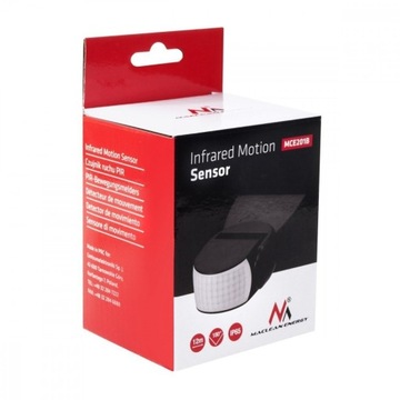 Датчик движения 180 градусов для улицы IP65 черный для светодиодов