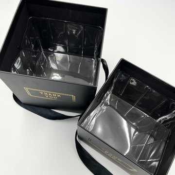 2 x ЭЛЕГАНТНАЯ ЦВЕТОЧНАЯ КОРОБКА ДЕКОРАТИВНЫЙ ПОДАРОК