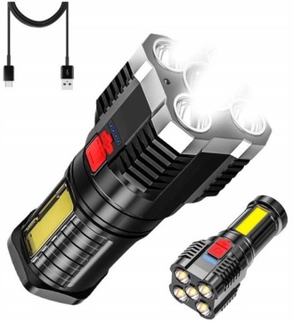 МОЩНЫЙ МАЛЕНЬКИЙ МЕГА ТАКТИЧЕСКИЙ ФОНАРЬ COB ZOOM LED С ЗАРЯЖКОЙ USB