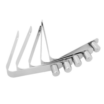 Zestaw 5 stalowych, solidnych, pojedynczych